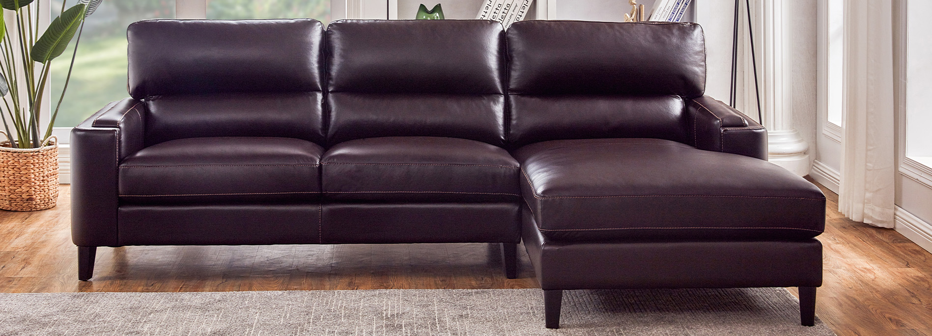 Genuine leather electric sofa